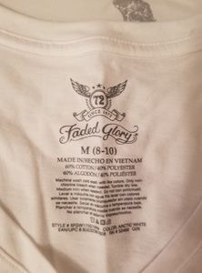 Faded Glory Tops - White Maternity T-shirt Faded Glory Tops - White Maternity T-shirt